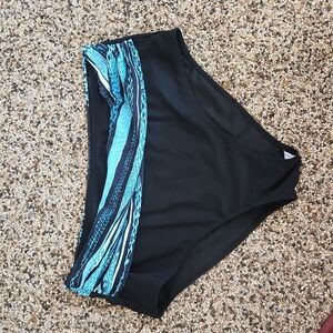 Black swimsuit bottoms, size XL
